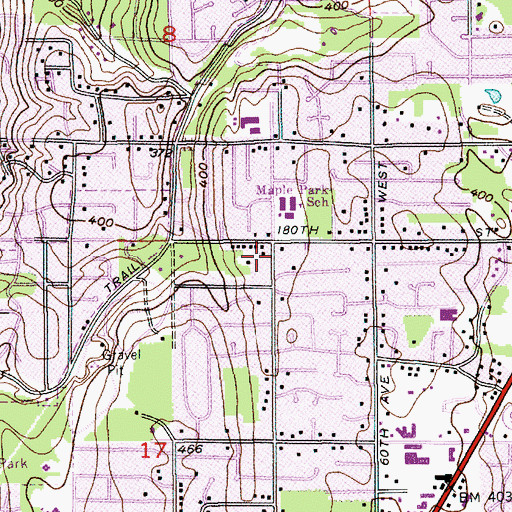 Topographic Map of Grace Fellowship Church, WA