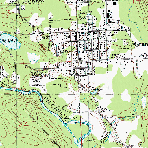 Topographic Map of Granite Falls Bible Baptist Church, WA