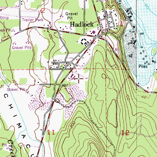 Topographic Map of Community United Methodist Church, WA