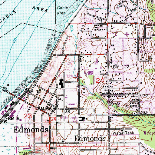 Topographic Map of Holy Rosary Church, WA