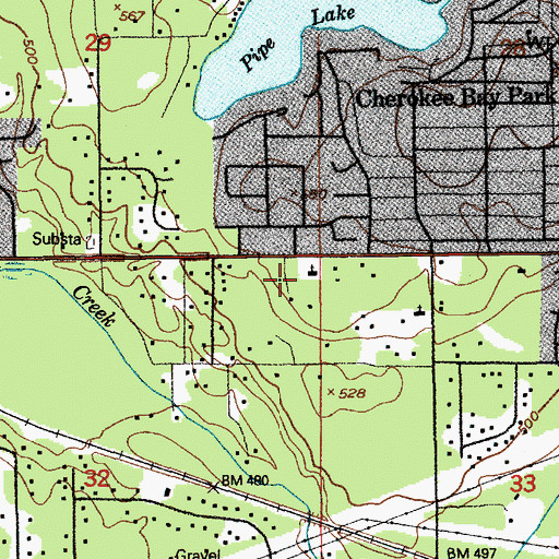 Topographic Map of Hope Fellowship Church, WA