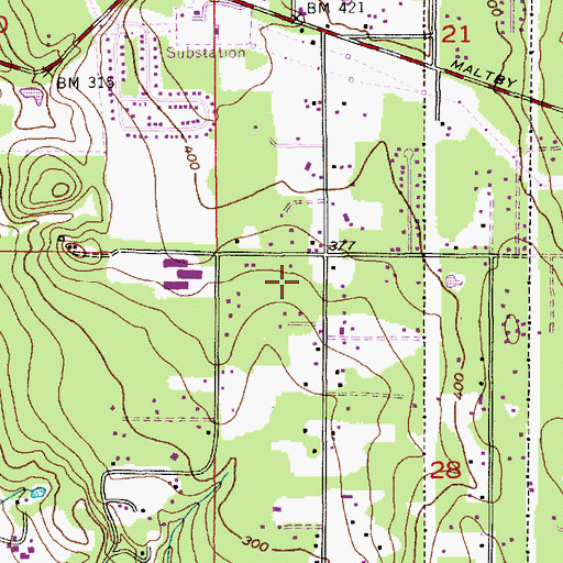 Topographic Map of Hindu Temple and Cultural Center, WA