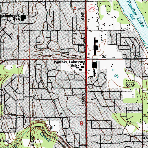 Topographic Map of Islamic Center of Kent, WA