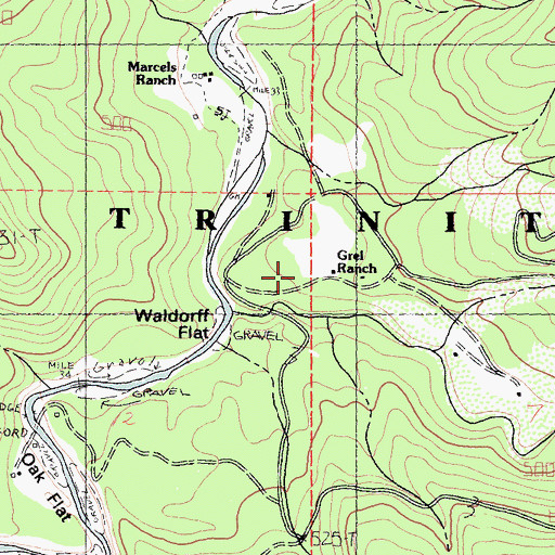 Topographic Map of Grel Ranch, CA