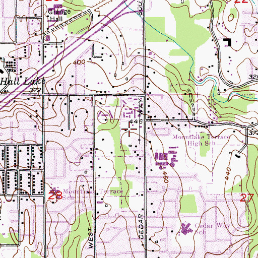 Topographic Map of Mount Zion Lutheran Church, WA