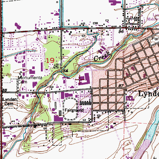 Topographic Map of North County Christ the King Church, WA