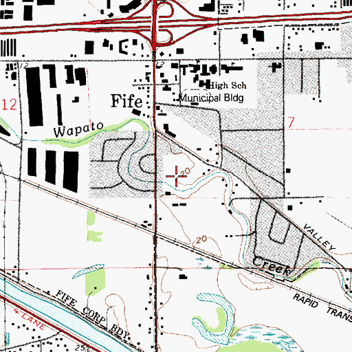 Topographic Map of New Horizon Christian Center, WA