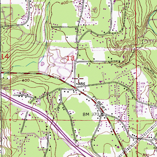 Topographic Map of Northlake Christian Church, WA