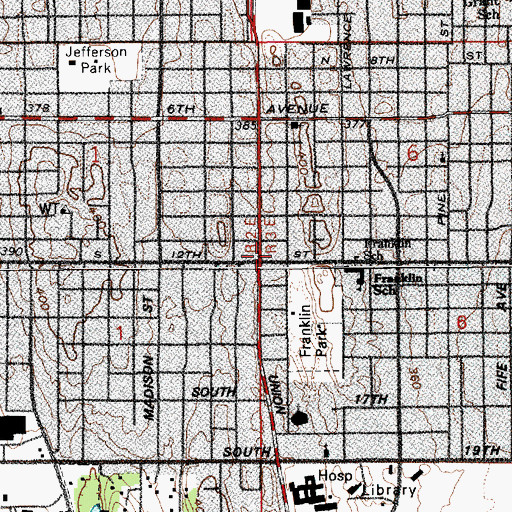Topographic Map of Salvation Army, WA