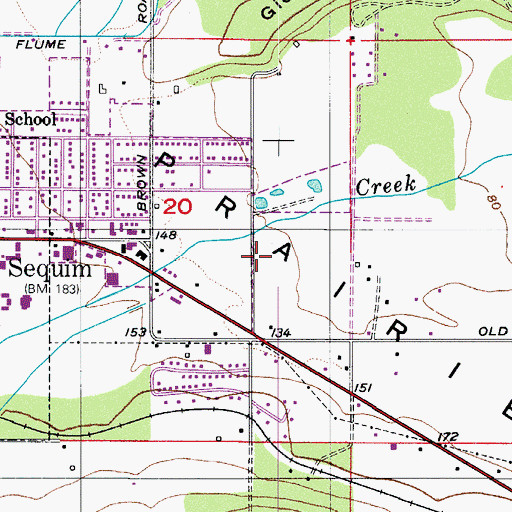 Topographic Map of Trinity United Methodist Church, WA