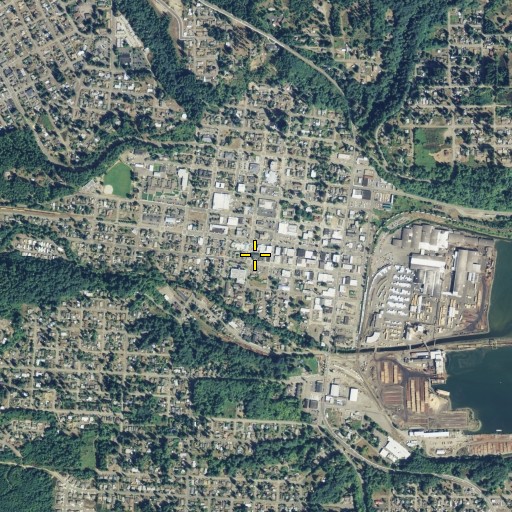 Aerial/Satellite Image of First Baptist Church, WA