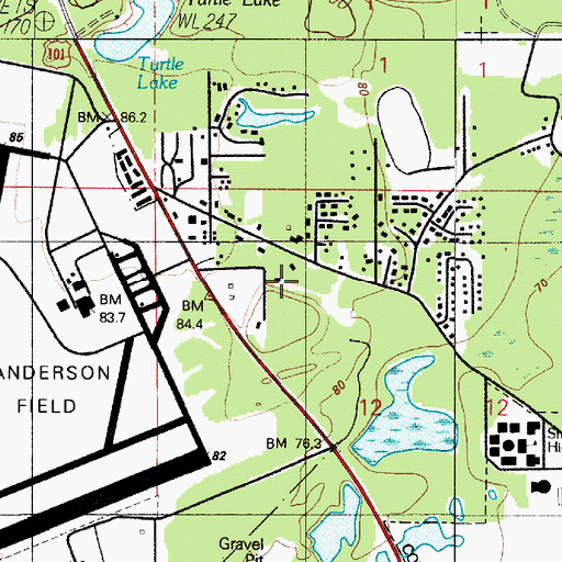 Topographic Map of Shelton Church of the Nazarene, WA
