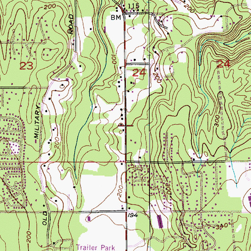Topographic Map of Silverdale Baptist Church, WA