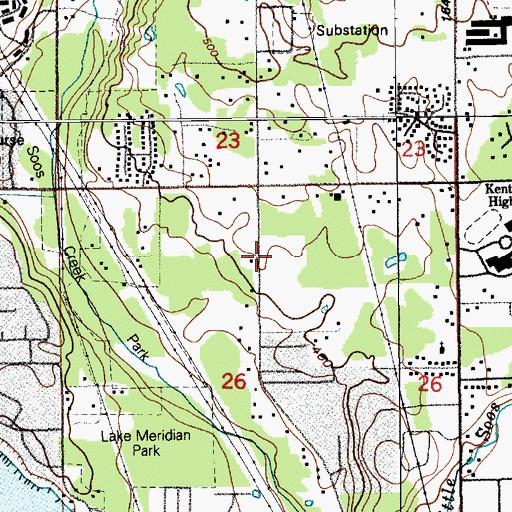 Topographic Map of Saint John the Baptist Church, WA