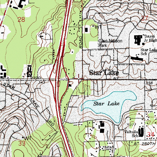 Topographic Map of Iglesia Cuadrangular Rey de Reyes, WA