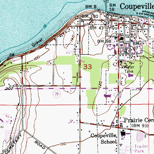 Topographic Map of Living Hope Foursquare Church, WA