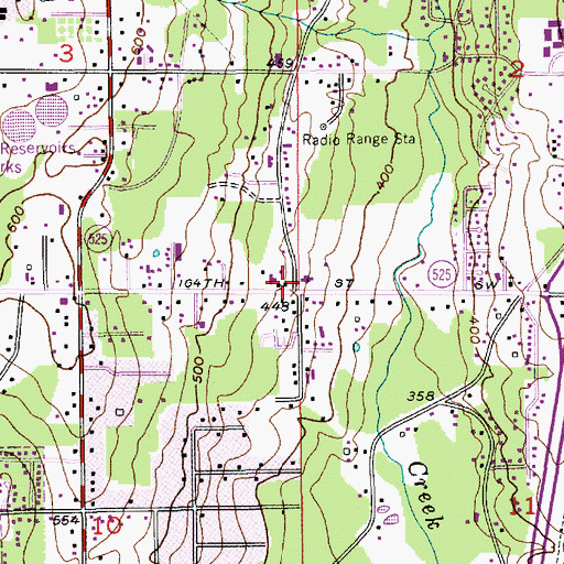 Topographic Map of Martha Lake Covenant Church, WA