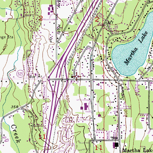 Topographic Map of Mill Creek Four Square Church, WA