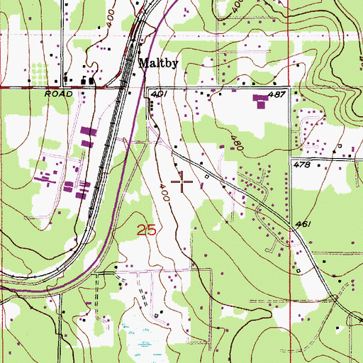 Topographic Map of Maltby Christian Assembly, WA