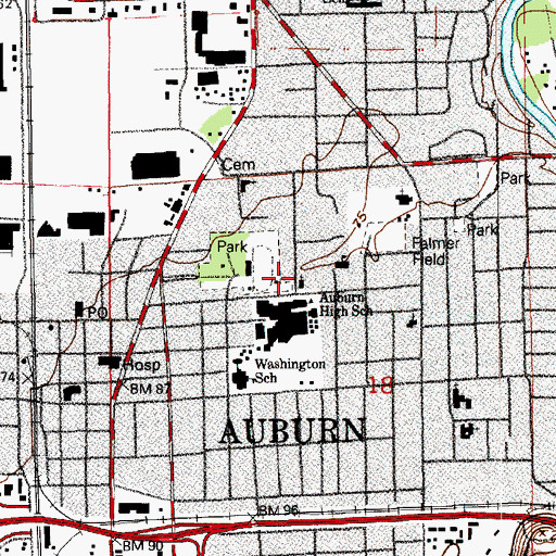 Topographic Map of Messiah Lutheran Church, WA