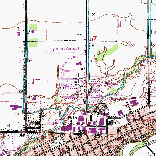 Topographic Map of Netherlands Reformed Church, WA