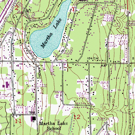Topographic Map of North Sound Vineyard Church, WA