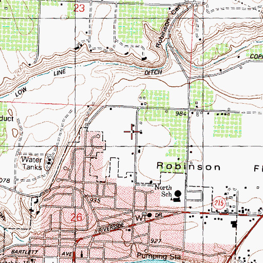 Topographic Map of Omak Foursquare Church, WA