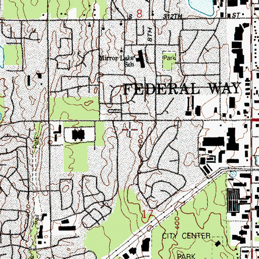 Topographic Map of Our Saviour's Baptist Church, WA