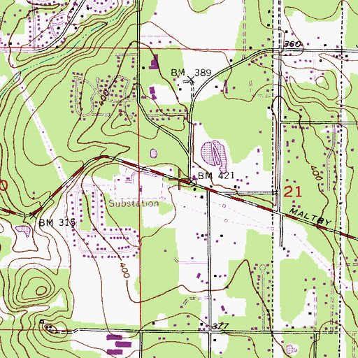 Topographic Map of Park Ridge Community Church, WA