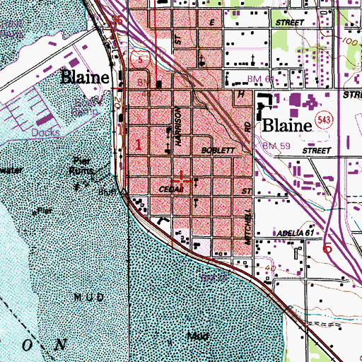 Topographic Map of Peace Arch Assembly of God Church, WA