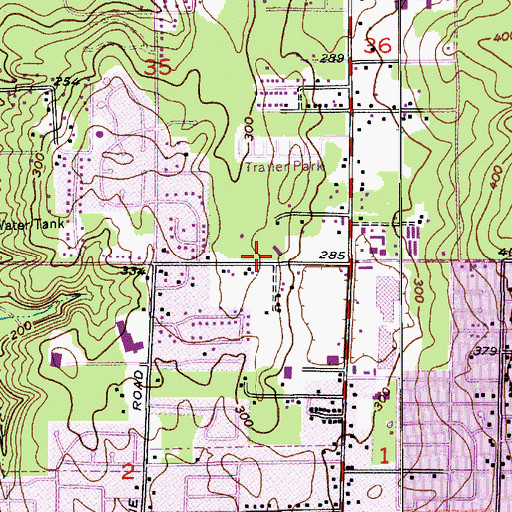 Topographic Map of Peace Lutheran Church, WA