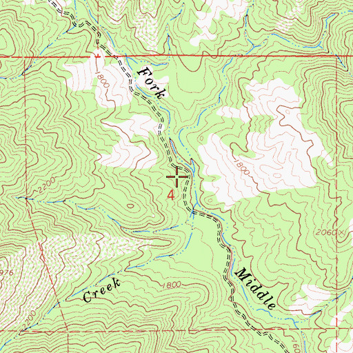 Topographic Map of Grizzly Canyon, CA