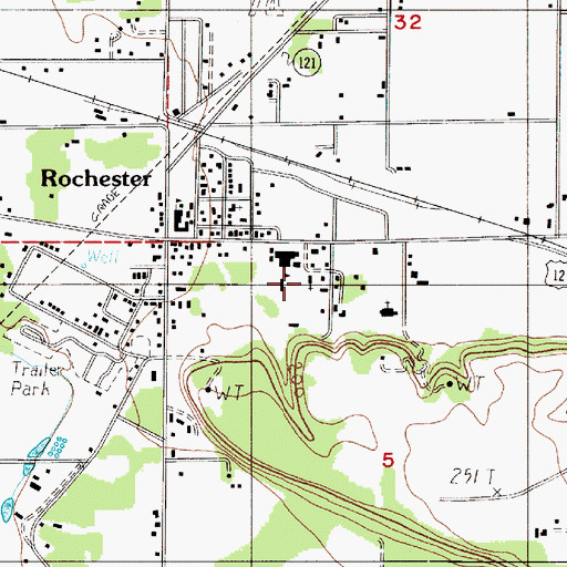 Topographic Map of Rochester Life Assembly of God Church, WA