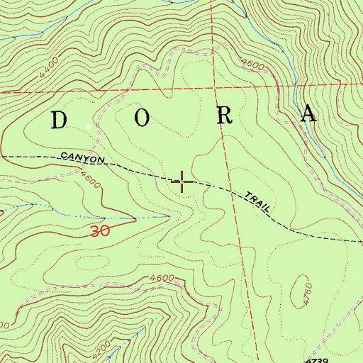 Topographic Map of Grizzly Canyon Trail, CA