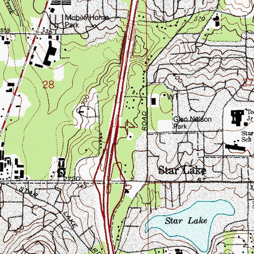 Topographic Map of Saint Columbas Episcopal Church, WA