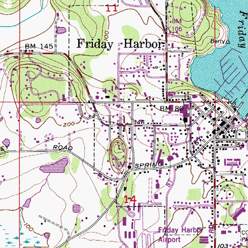 Topographic Map of Saint David's Episcopal Church, WA
