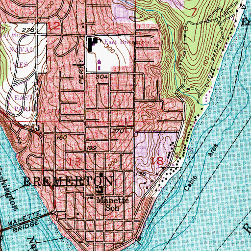 Topographic Map of Sonshine Baptist Fellowship Church, WA