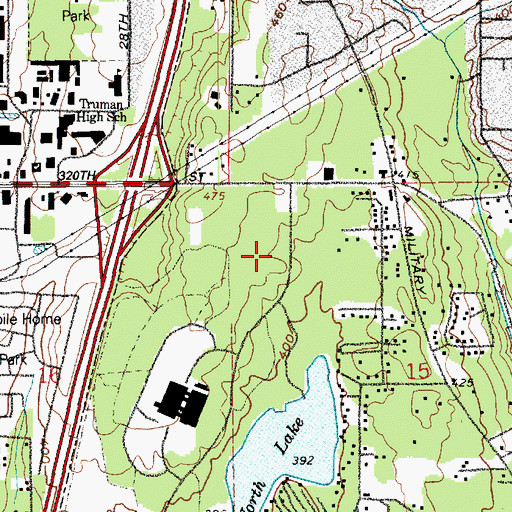 Topographic Map of Seventh Day Adventist Church, WA