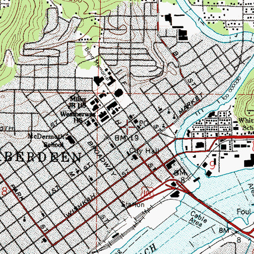 Topographic Map of Saint Andrew's Episcopal Church, WA