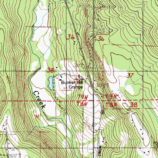 Topographic Map of Stella Lutheran Chapel, WA