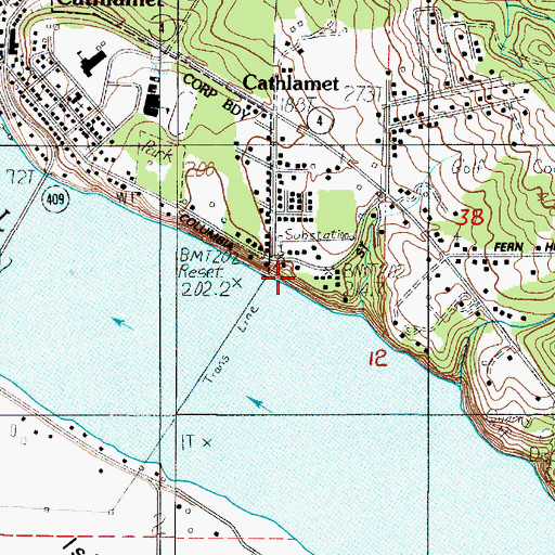 Topographic Map of Saint James Family Center, WA