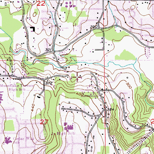 Topographic Map of Saint Paul Antiochian Orthodox Church, WA