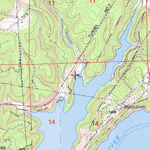 Topographic Map of Grizzly Creek, CA