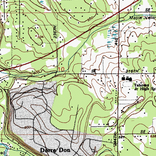 Topographic Map of Shepherd of the Valley Lutheran Church, WA