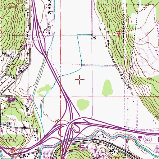 Topographic Map of Word of His Grace Church, WA