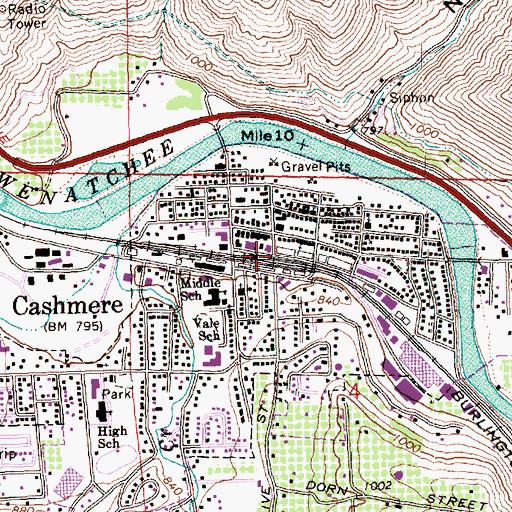 Topographic Map of United Methodist Foundation of the Northwest, WA