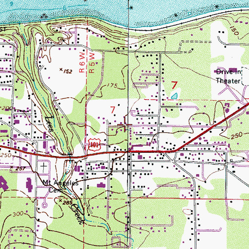 Topographic Map of Unity in the Olympics Church, WA