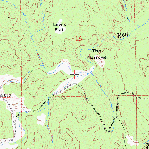 Topographic Map of Grizzly Creek, CA