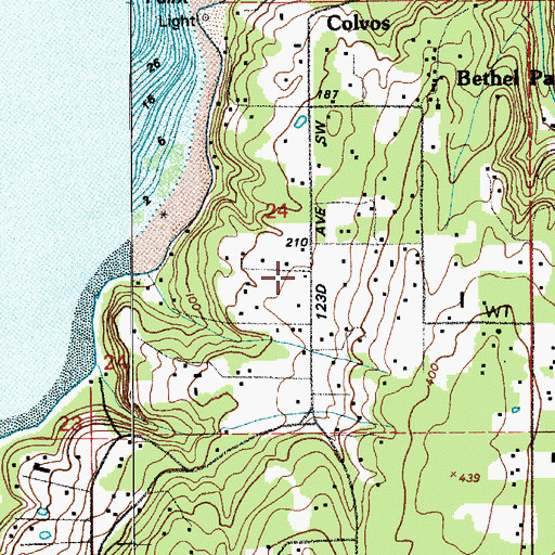 Topographic Map of Havurate Ee Shalom, WA