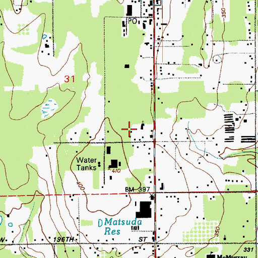 Topographic Map of Vashon Lutheran Church, WA